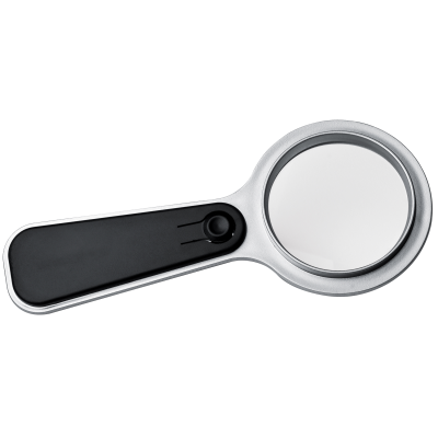 MAGNIFIER GLASS with LED Gloucester in Black 