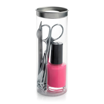 4 PIECE MANICURE SET INCLUDING a NAIL POLISH in a Pet Tube