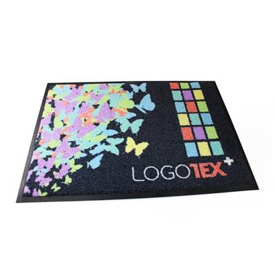 LOGOTEX PLUS HEAVY DUTY OUTDOOR SCRAPER LOGO DOOR MAT with Drainage Holes