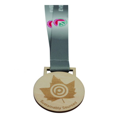 50MM WOOD MEDAL