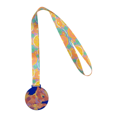 CUSTOM MEDAL in Clear Transparent Blue