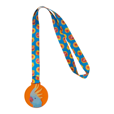 CUSTOM MEDAL in Clear Transparent Orange