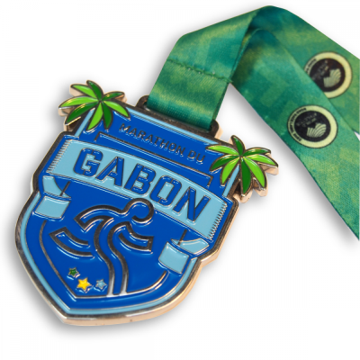 STAMPED IRON ENAMELLED MEDAL (40MM)