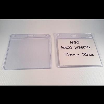 16MM HEADED CLEAR TRANSPARENT PVC BODIED LANDSCAPE ID BADGE HOLDER