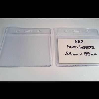 18MM HEADED CLEAR TRANSPARENT PVC BODIED LANDSCAPE ID BADGE HOLDER