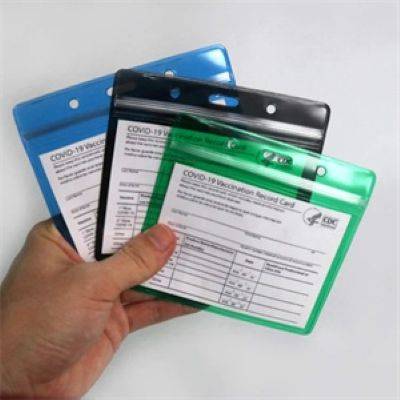 COLOURFUL CDC VACCINATION CARD HOLDER PVC PROTECTIVE CASE