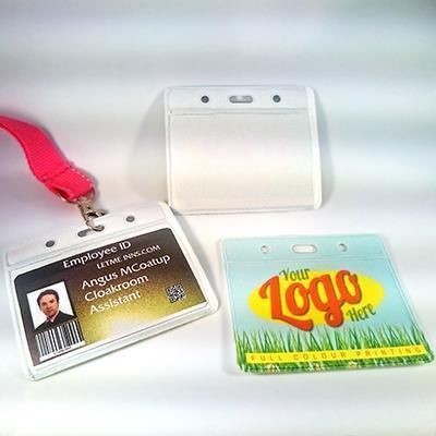 FULL COLOUR DIGITAL PRINTED PVC BADGE LANYARD HOLDER