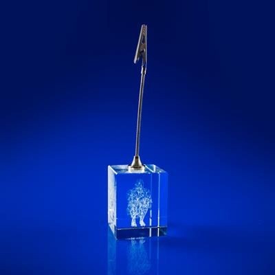 CRYSTAL GLASS MEMO CLIP HOLDER