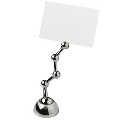 SILVER METAL DESK MEMO HOLDER
