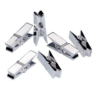 STELLA MINI PEG SHAPE METAL MEMO HOLDER CLIP in Silver