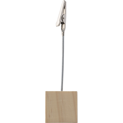 WOOD MEMO HOLDER in Brown