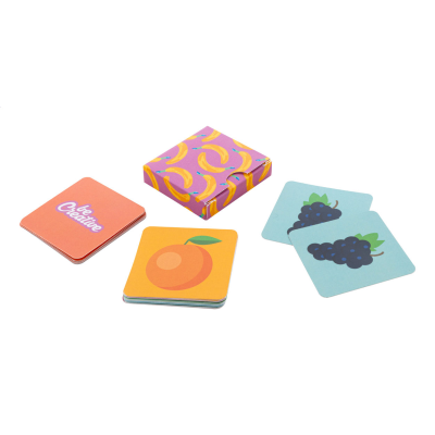 CUSTOM MEMORY GAME, FRUITS in White