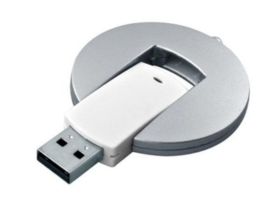 BABY ROUND DISC USB FLASH DRIVE MEMORY STICK in Silver