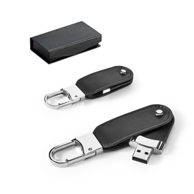 BRAGG 8GB USB MEMORY with 8Gb in PU & with Carabiner Clip