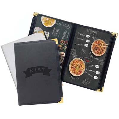 A4 LEATHERETTE SEWN MENU COVER-6 VIEW