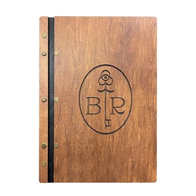 A4 WOOD MENU COVER