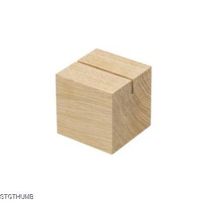 WOOD MENU HOLDER CUBE in Natural
