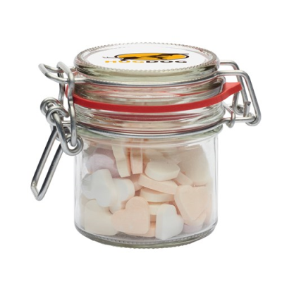 125ML / 290G GLASS JAR FILLED with Hearts Small
