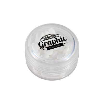 ROUND POT with Sugar Free Mints in Neutral