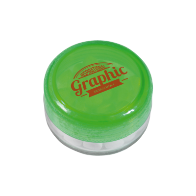 ROUND POT with Sugar Free Mints in Pale Green