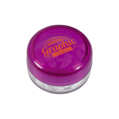 ROUND POT with Sugar Free Mints in Purple