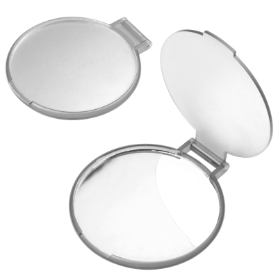 FROSTED MAKE-UP MIRROR in Clear Transparent