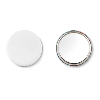 MIRROR BUTTON METAL in Silver