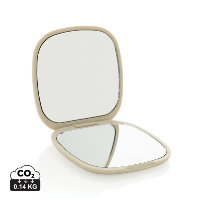 REFLECTA RCS RECYCLED PLASTIC MAKE-UP MIRROR in Beige