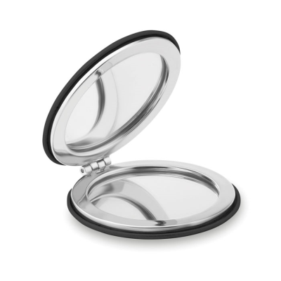 ROUND PU MIRROR in Black