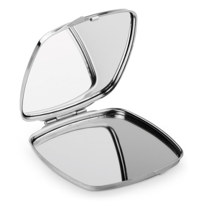 SHIMMER METAL COMPACT MIRROR in Silver