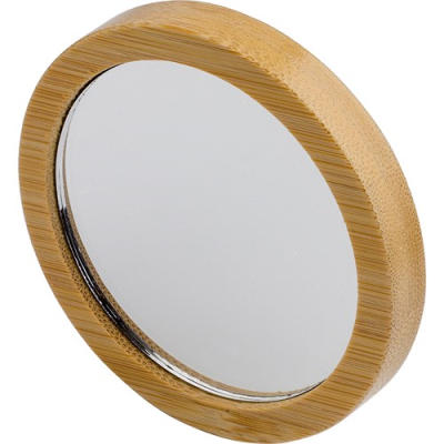 THE ALICE - BAMBOO POCKET MIRROR in Brown