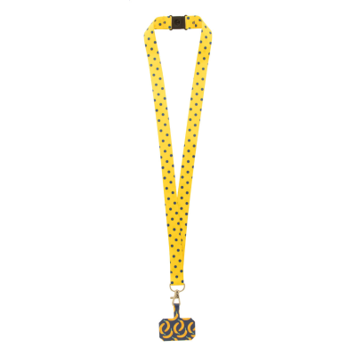 CUSTOM RPET MOBILE PHONE HOLDER LANYARD in White