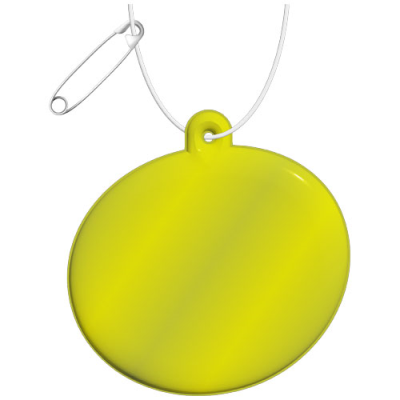 RFX™ H-09 OVAL REFLECTIVE PVC HANGER in Neon Fluorescent Yellow