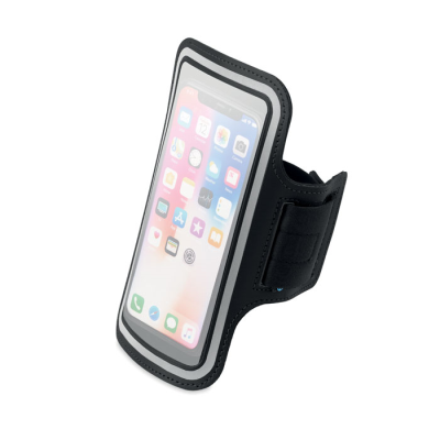 LARGE NEOPRENE PHONE POUCH in Black