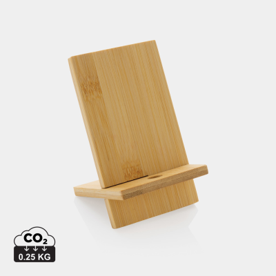 BAMBOO PHONE STAND in Kraft Box in Brown