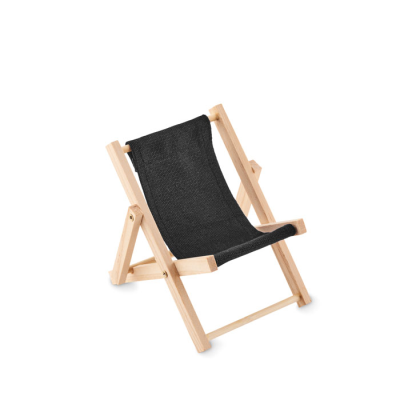 DECKCHAIR-SHAPED PHONE STAND in Black