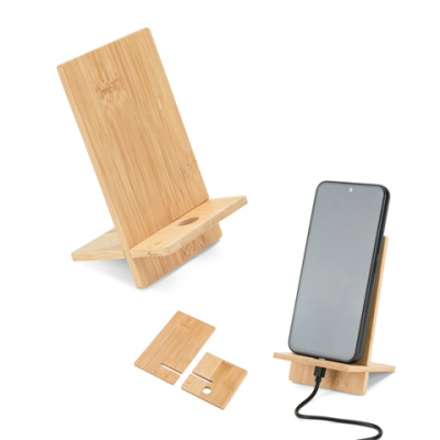GALEN BAMBOO MOBILE PHONE HOLDER, DETACHABLE INTO TWO PARTS