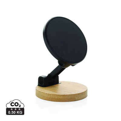 MAGMOUNT RCS RECYCLED PLASTIC AND BAMBOO PHONE STAND in Black, Brown