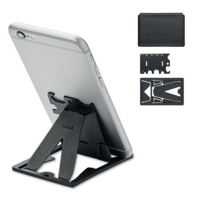 MULTITOOL POCKET PHONE STAND in Black
