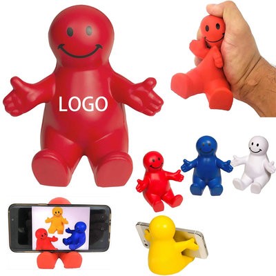 POPULAR HAPPY DUDE MOBILE PHONE HOLDER & SQUEEZABLE STRESS RELIEVER