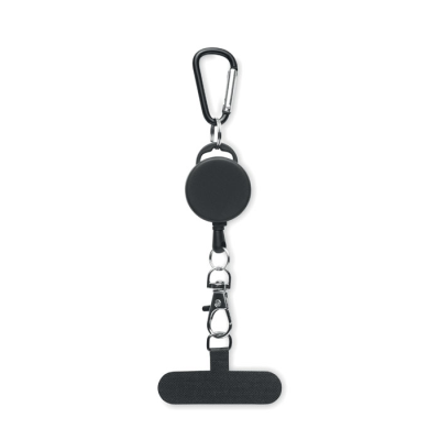 RETRACTABLE MOBILE PHONE HOLDER in Black - PROMOTIONAL CORPORATE GIFT