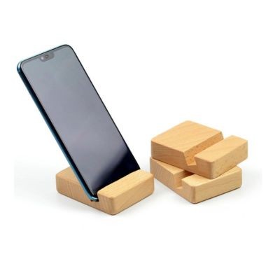 WOOD BAMBOO DESK MOBILE PHONE HOLDER STAND
