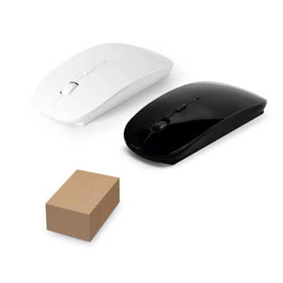 BLACKWELL BATTERY-OPERATED CORDLESS MOUSE in Recycled Abs