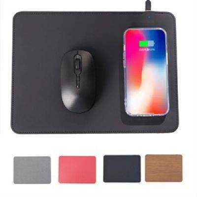 FAUX LEATHER MOUSEMAT with Cordless Charger