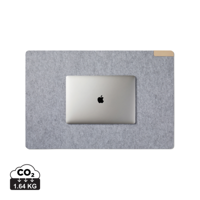 VINGA ALBON GRS RECYCLED FELT DESK PAD in Grey