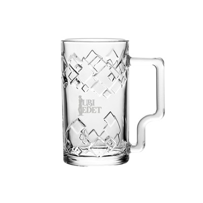 395 MLGLASS MUG - FROSTED ETCHED