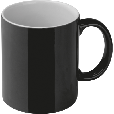 CERAMIC POTTERY COFFEE MUG in Black 
