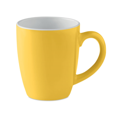 CERAMIC POTTERY COLOUR MUG 290 ML in Yellow