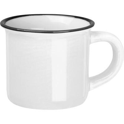 CERAMIC POTTERY ESPRESSO MUG in White