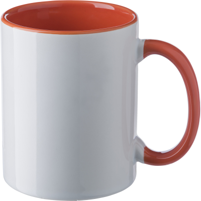 CERAMIC POTTERY MUG (300ML) in Orange